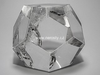 rock crystal, dodekaedr