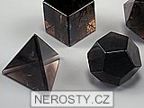 smoky quartz, platonic solid